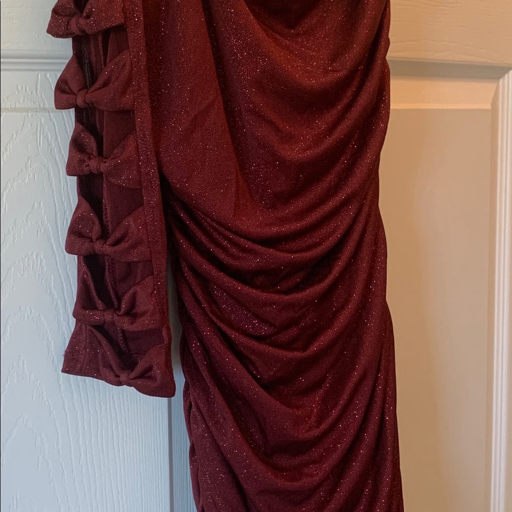 Burgundy mini dress